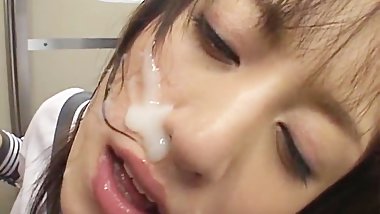 Horny Young Asian babe gets double part1