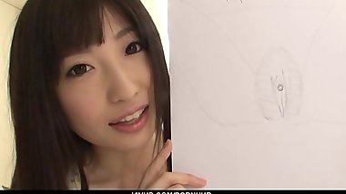 Arisa Nakano Admires The Sight Of Her Own Pussy