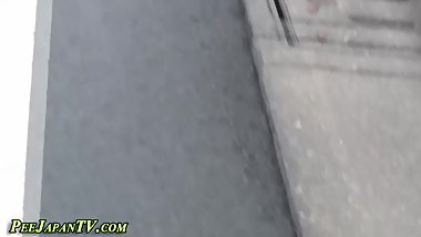 Spied on asian babes piss