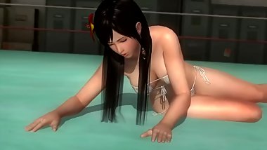 Dead or alive 5 sexy Kokoro in tight micro bikini losing 3D ass animation !