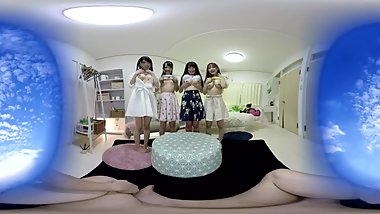 KVR-1705-43 JavRedlight - Four Japanese Girls Striptease and Play in VR