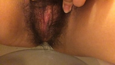 Close up peeing