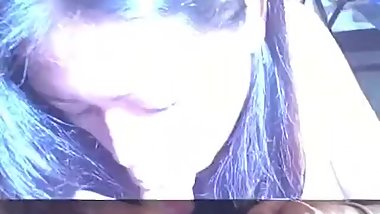 Amateur Asian teen masturbates then gets off sucking cock