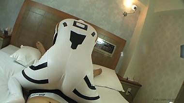 nonnude softcore asian assjob in leather suit clip