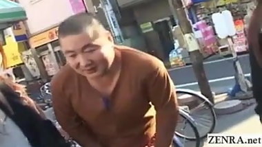 Extreme public humiliation of Japanese man in drag subtitled