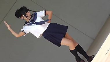 Cute Japanese Students Dance