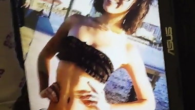 Cumming on Japanese picture bikini