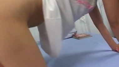 Very cute Asian slut has a fat dick she is sucking on