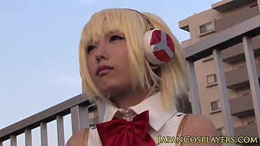 Asian cosplay babe pussypounded missionary