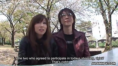 Mikoto getting facialized before her sissy hubbby