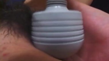 Randy Asian bitch getting her wet pussy toy fucked