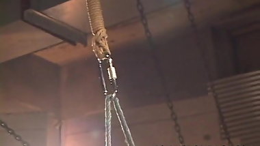 Slut is tied up bound and finger fucked real hard