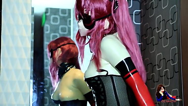 Japanese babe latex fetish