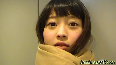Japanese babes piss pov