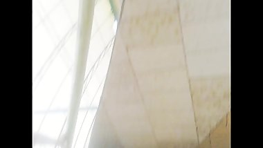 Upskirt teen girl with her black panty