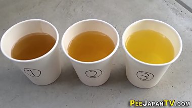 Weird asian pees in cups
