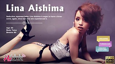 Tattooed up bitch has a hot time getting threesome fucked