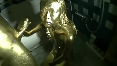Gold painted Japanese sex