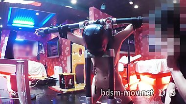 elitist abnormal woman restricts by a T device.