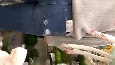 Sexy Asian teen with Timberland boots