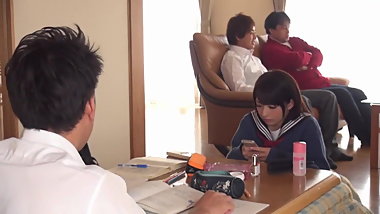 fuck my cousin while my uncle see tv