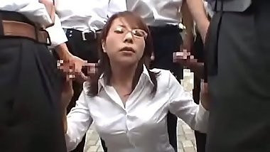 Japanese MILF office lady blowjob for her many male colleagues - Pt2 On HdMilfCam.com