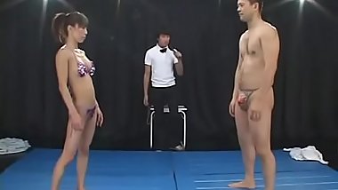 Asian japanese mature MILF play a sex match against a strong man named Libido Beast - Pt2 On HdMilfCam.com