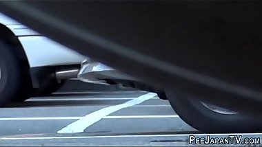 Asian babes squirt pee