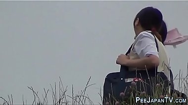 Weird asians urinating