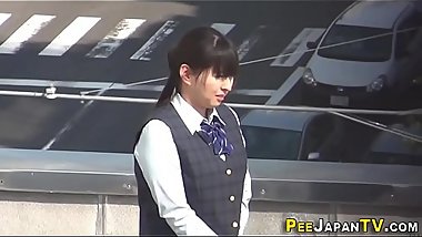 Asian pees on rooftop