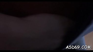 Naughty oriental slut in a hot action