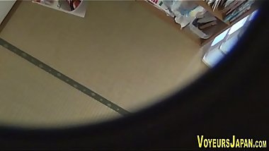 Asian teen solo rubbing