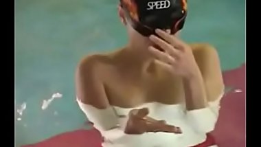 Swimming and blowing in a pool