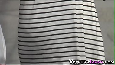 Asian beauty masturbates