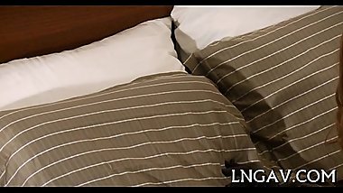 Wicked wench takes large dildo