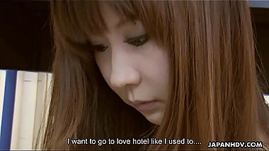 Asian busty babe gets fucked with a toy