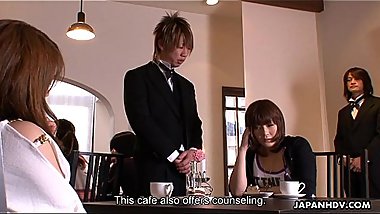 Asian chick gets fucked at the counseling cafe